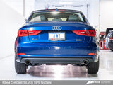AWE Tuning Audi 8V A3 Touring Edition Exhaust - Dual Outlet Chrome Silver 90 mm Tips - 3015-32056
