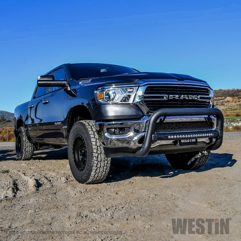 Westin 2019 Ram 1500 (Excl. Classic and Rebel) Contour LED DRL Bull Bar - Textured Black - 32-31125T-L