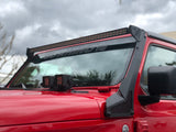 Go Rhino 18-20 Jeep Wrangler JL/JLU/Gladiator JT XE Windshield Light Bar Mount - 50in Single Row - 730500T