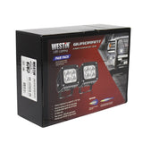 Westin Quadrant LED Auxiliary Light 3 inch x 2.5 inch Spot w/5W Cree (Set of 2) - Black - 09-12252A-PR