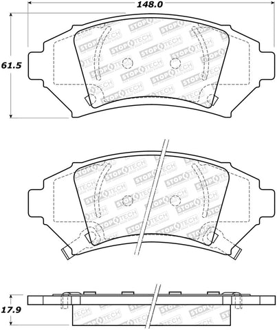 StopTech Street Brake Pads - 308.10760