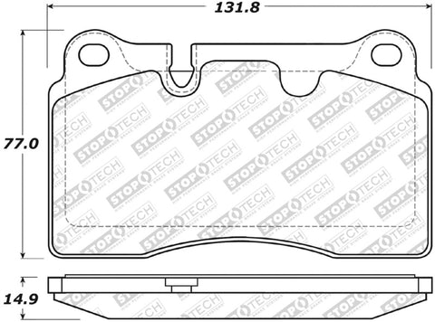 StopTech Street Brake Pads - 308.11650