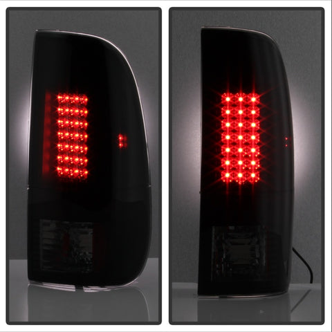 Spyder Ford F150 side 97-03/F250 Super Duty 99-07 LED Tail Lights Blk Smke ALT-YD-FF15097-LED-BSM - 5078179