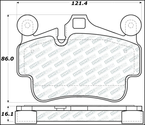 StopTech Street Select 17-18 Porsche 718 Boxster/Cayman (w/Ceramic Brakes) Front Brake Pads - 305.11350