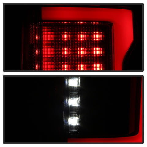 Spyder 15-17 Ford F-150 LED Tail Lights (w/Blind Spot) - Black Smoke (ALT-YD-FF15015BS-LBLED-BSM) - 5085337