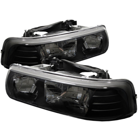 Spyder Chevy Silverado 1500 99-02/Chevy Silverado 3500 01-02 Crystal Headlights Blk HD-YD-CSIL99-BK - 5012470