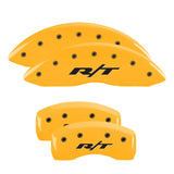 MGP 4 Caliper Covers Engraved Front C5/Corvette Engraved Rear C5/Z06 Yellow finish black ch - 13007SCZ5YL