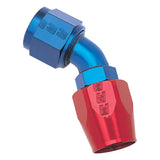 Russell Performance -12 AN Red/Blue 45 Degree Full Flow Hose End - 610120