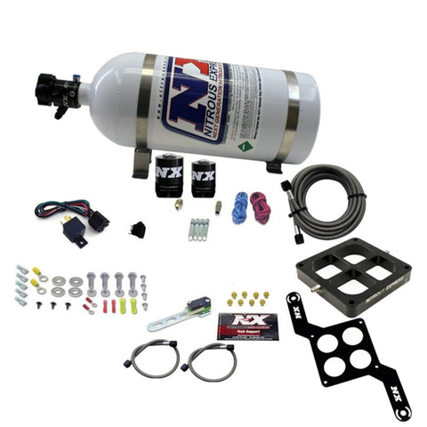 Nitrous Express Dominator Single Entry Billet Crossbar RNC Nitrous Kit (250-750HP) w/10lb Bottle - 63870-10