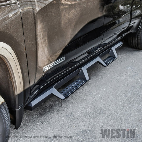 Westin 19-20 Chevrolet Silverado / GMC Sierra 1500 Double Cab HDX Drop Nerf Step Bars - Textured Blk - 56-14125