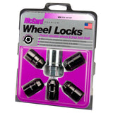 McGard Wheel Lock Nut Set - 5pk. (Cone Seat) 1/2-20 / 3/4 &13/16 Dual Hex / 1.46in. Length - Black - 24548