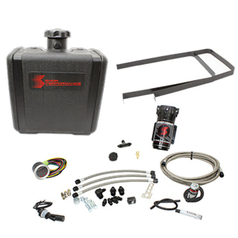 Snow Performance 07-17 Cummins 6.7L Stg 2 Boost Cooler Water Inj. Kit (SS Brded Line/4AN) w/o Tank - SNO-410-BRD-T