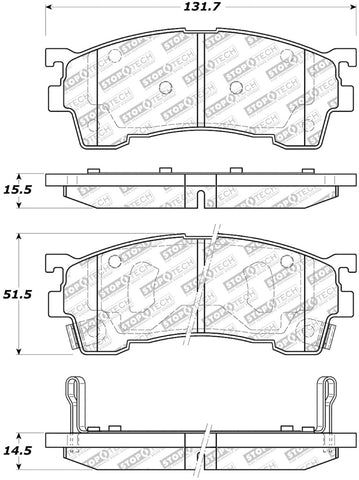 StopTech Street Select Brake Pads - Rear - 305.06370