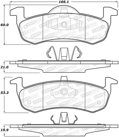 StopTech Street Brake Pads - 308.12790