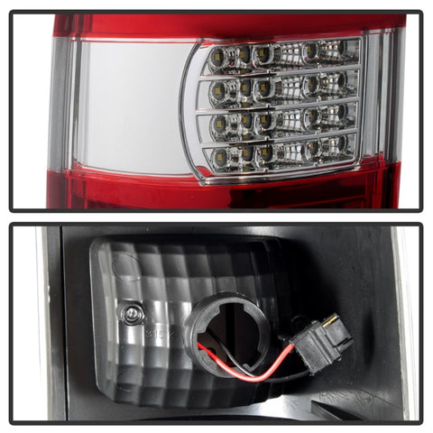 xTune 03-06 Chevrolet Silverado 1500/2500HD LED Tail Lights - Red Clear (ALT-JH-CSIL03-CS-RC) - 9037665