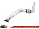 AWE Tuning 2016+ Honda Civic Si Touring Edition Exhaust w/Front Pipe & Triple Chrome Silver Tips - 3015-52012