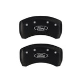 MGP 4 Caliper Covers Engraved Front & Rear Oval logo/Ford Red finish silver ch - 10230SFRDRD