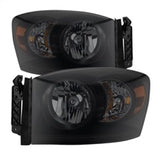 Xtune Dodge Ram 1500 06-08 Amber Crystal Headlights Black Smoked HD-JH-DR06-AM-BSM - 9030369