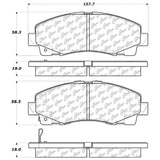 StopTech Street Touring 06-13 Honda Ridgeline / Acura TL Front Brake Pads - 308.11020