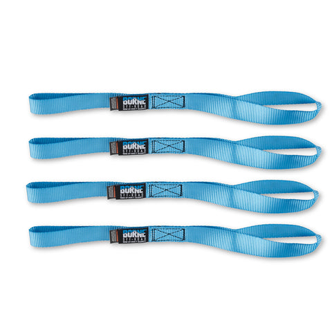 Mishimoto Medium-Duty Ratchet Tie-Down Kit (4-Pack) Blue - BNRTC-TDMD-4BL