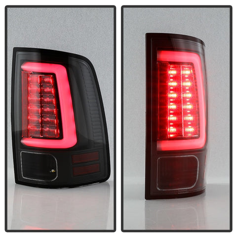 Spyder Dodge Ram 09-18 LED Tail Lights - All Black ALT-YD-DRAM09V2-LED-BKV2 (Incandescent Only) - 5085917