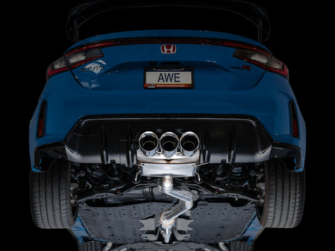 AWE Tuning 2023 Honda Civic Type R FL5 Touring Edition Exhaust w/ Triple Chrome Silver Tips - 3015-52287
