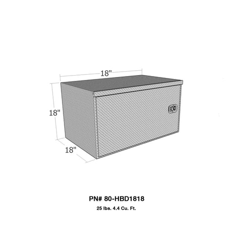 Westin/Brute HD Under Body 18in x 18in Swing Door - Aluminum - 80-HBD1818