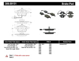 StopTech Performance 1/05-09 Audi A4/A4 Quattro Front Brake Pads - 309.09151