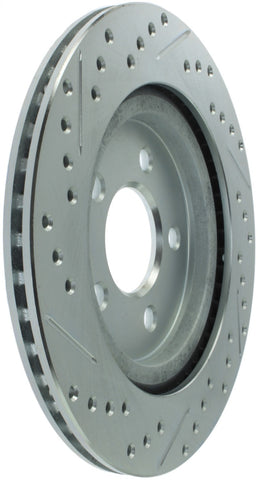 StopTech Select Sport 05-10 Ford Mustang GT Slotted and Drilled Rear Left Rotor - 227.61087L