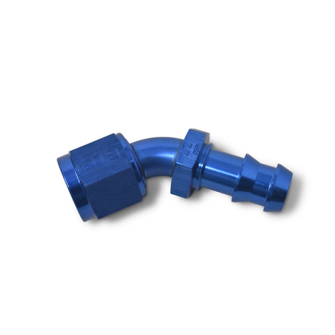 Russell Performance -10 AN Twist-Lok 45 Degree Hose End (Blue) - 624100