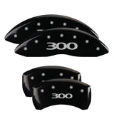 MGP 4 Caliper Covers Engraved Front & Rear 300 Black finish silver ch - 32004S300BK