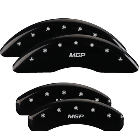 MGP 4 Caliper Covers Engraved Front & Rear MGP Black Finish Silver Char 2005 Lexus LS430 - 38027SMGPBK