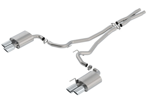 Borla S-Type Cat Back 18-20 Ford Mustang GT Convertible 2.5in pipe 4in tip - 140807