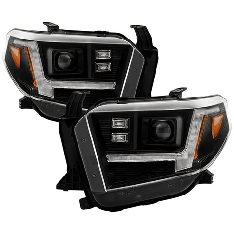Spyder Signature 14-21 Toyota Tundra SR/SR5 Projector Headlights - Black (PRO-YD-TTU14V2SI-SBSEQ-BK) - 5088802