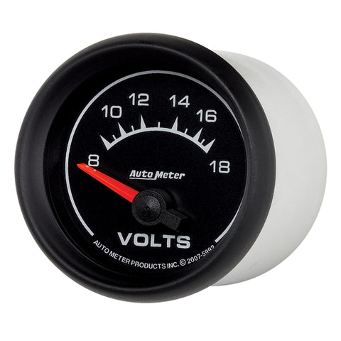 Autometer Euro-Style 2-1/16in 8-18V Short Sweep Electronic Voltmeter Gauge - 5992