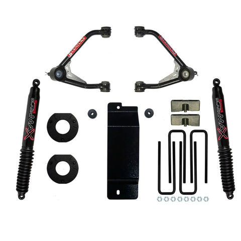 Skyjacker 14-16 GM 1500 4WD (w/Alum or Steel UCA) 3.5-4in UCA Lift Kit w/Rear Black Max B8500 Shocks - C14350PAB