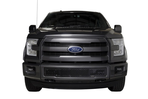 Putco 15-17 Ford F-150 - Stainless Steel Black Punch Design Bumper Grille Inserts - 88160