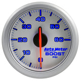 Autometer Airdrive 2-1/6in Boost Gauge 0-60 PSI - Silver - 9160-UL