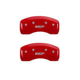 MGP 4 Caliper Covers Engraved Front & Rear MGP Red finish silver ch - 22232SMGPRD
