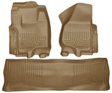 Husky Liners 2012.5 Ford SD Crew Cab WeatherBeater Combo Tan Floor Liners (w/o Manual Trans Case) - 99713