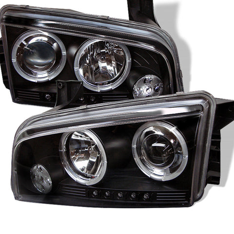 Spyder Dodge Charger 06-10 Projector Headlights Halogen Only - LED Halo LED Blk PRO-YD-DCH05-LED-BK - 5009739