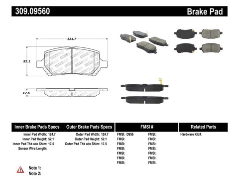 StopTech Performance Brake Pads - 309.09560