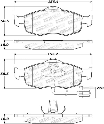 StopTech Street Brake Pads - 308.08010