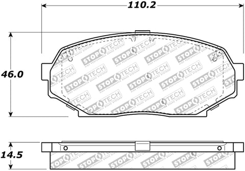 StopTech Street Touring 90-93 Mazda Miata Front Brake Pads D525 - 308.05250