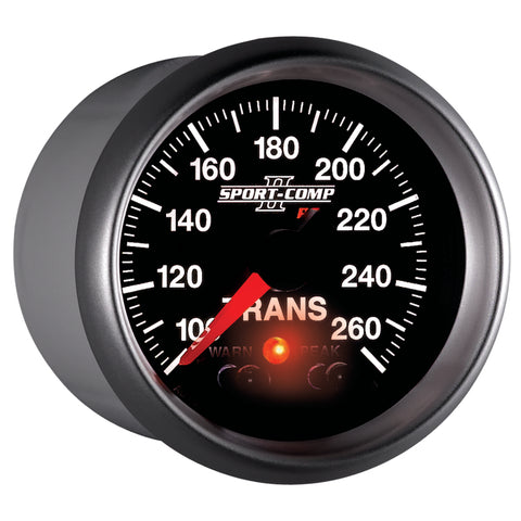 Autometer Elite 52.4mm 100-260F Transmission Temprature Peak & Warn w/ Electronic Control Gauge - 3658