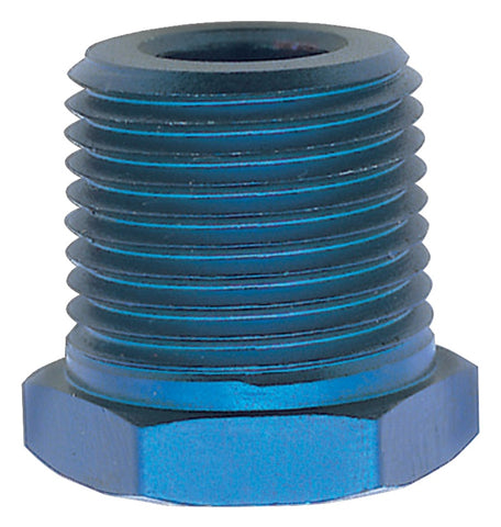 Russell Performance 3/8in Male to 1/4in Female Pipe Bushing Reducer (Blue) - 661560