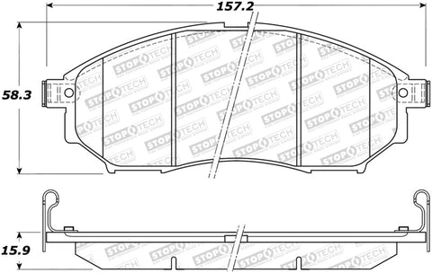 StopTech Street Brake Pads - 308.08881