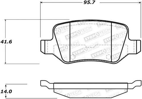 StopTech Street Brake Pads - Front - 308.13580