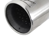 aFe MACH Force-XP 304 SS Sing Wall Pol Exh Tip Univ Exit 3in Inlet x 4in Outlet x 12in L - Clamp On - 49-92043-P