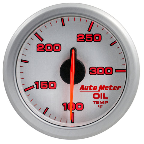 Autometer Airdrive 2-1/6in Oil Temp Gauge 100-300 Degrees F - Silver - 9140-UL